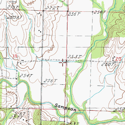 Topographic Map of Shady Dell School (historical), MO