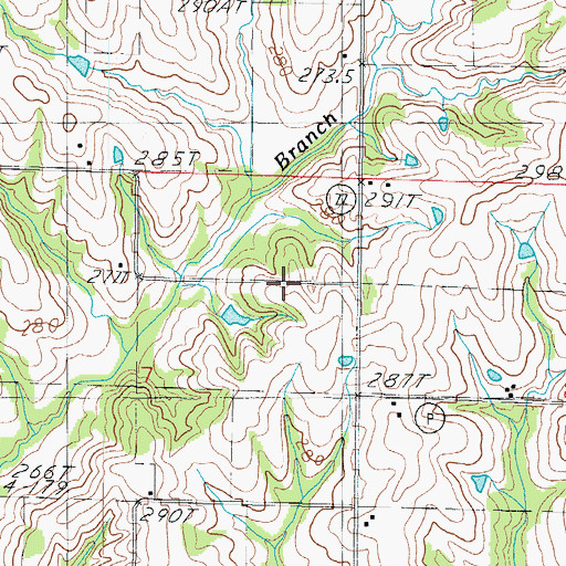 Topographic Map of Victor School (historical), MO