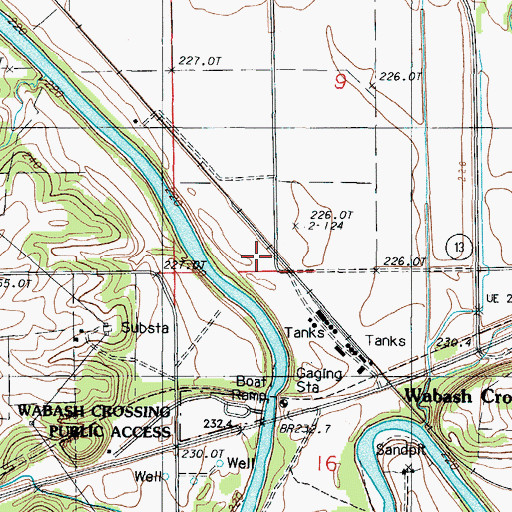 Topographic Map of Calfpen School, MO