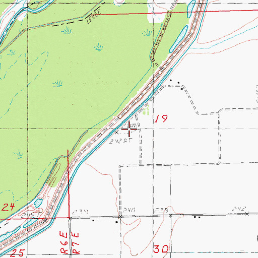 Topographic Map of Cochran Cemetery, MO