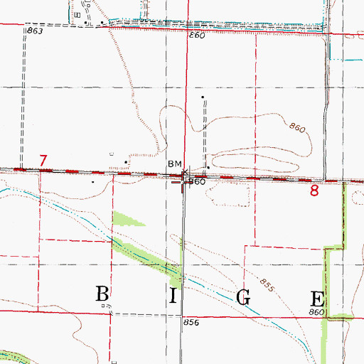 Topographic Map of Cottonwood School (historical), MO