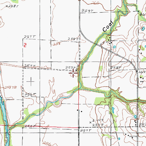 Topographic Map of Crause School (historical), MO