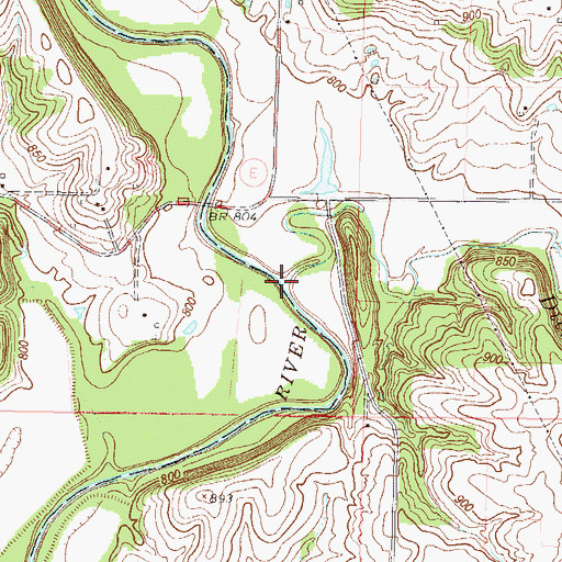 Topographic Map of Dicks Creek, MO
