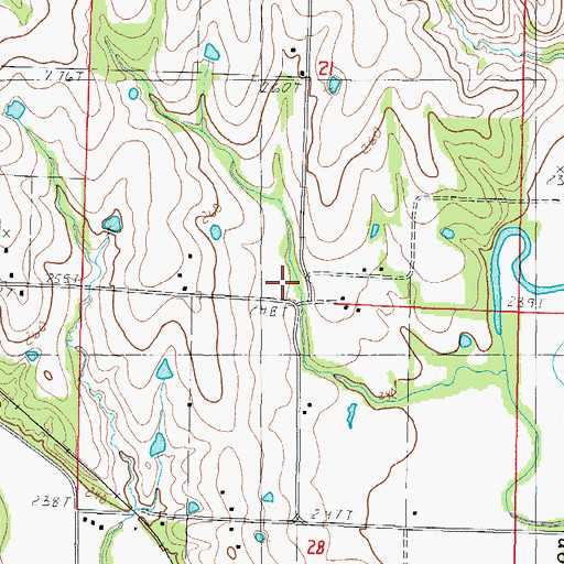 Topographic Map of Dilly School (historical), MO