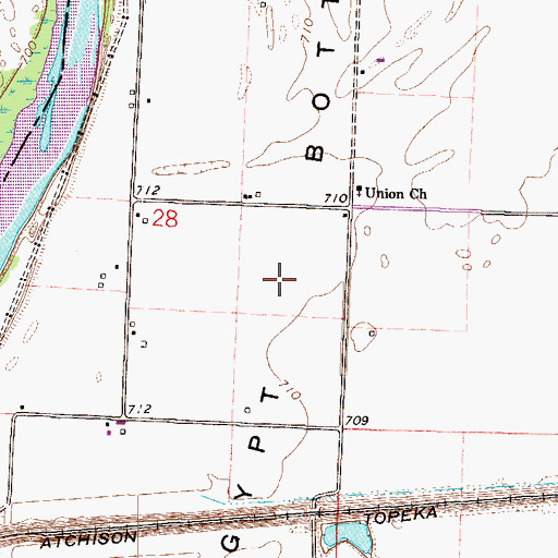 Topographic Map of Egypt Bottom, MO