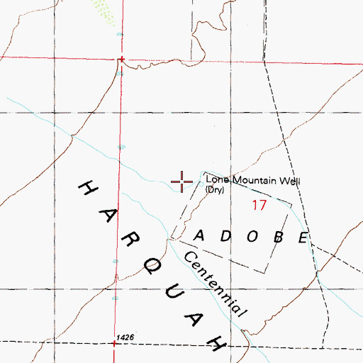 Topographic Map of Lone Mountain Well, AZ