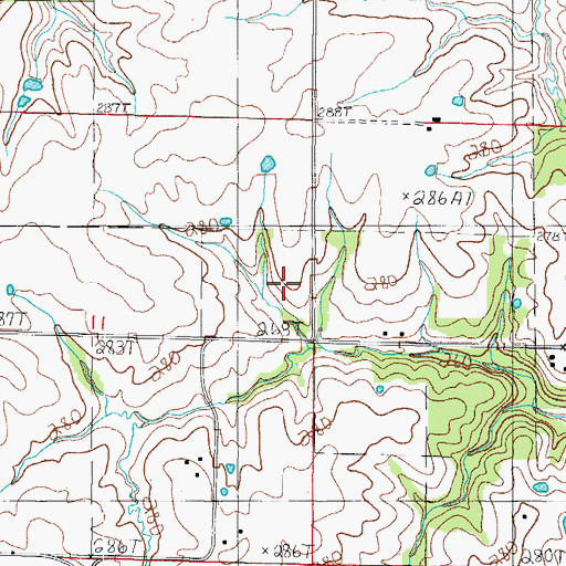 Topographic Map of Griffin School (historical), MO