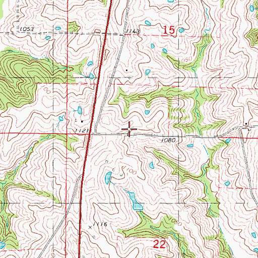 Topographic Map of Hass School (historical), MO