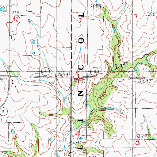 Topographic Map of Hill Cemetery, MO