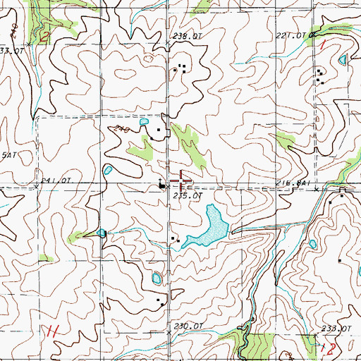 Topographic Map of Kincaid School (historical), MO