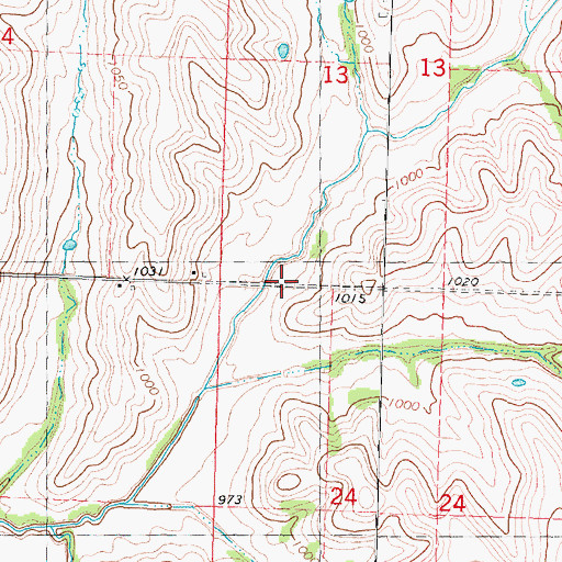 Topographic Map of Mayflower School (historical), MO