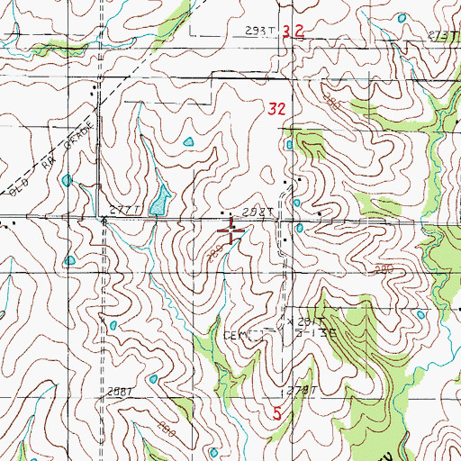 Topographic Map of McCleary School, MO
