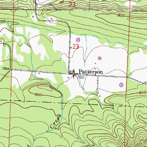 Topographic Map of Patterson, AR
