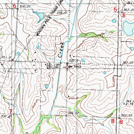 Topographic Map of Mozingo Valley School (historical), MO