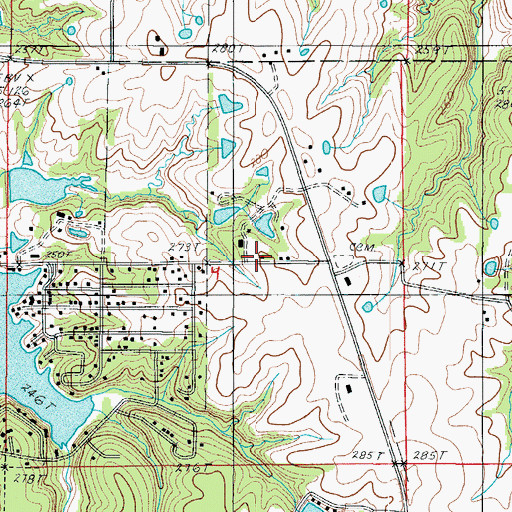 Topographic Map of Peery School, MO