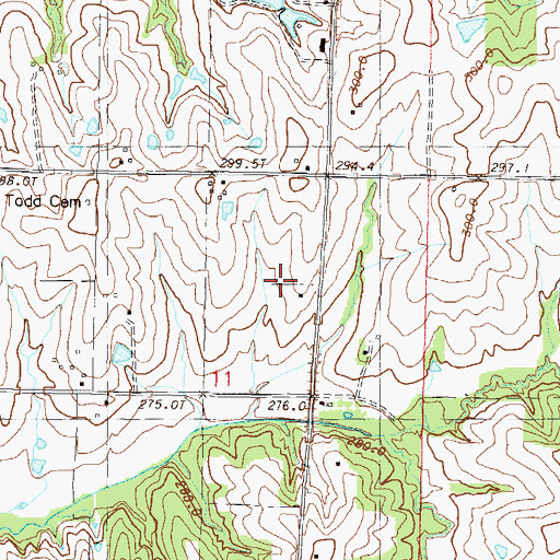 Topographic Map of Ritchie School, MO