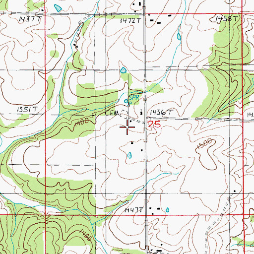 Topographic Map of Rock Springs Church, MO