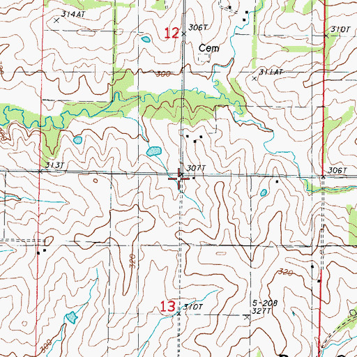 Topographic Map of Shepard School, MO