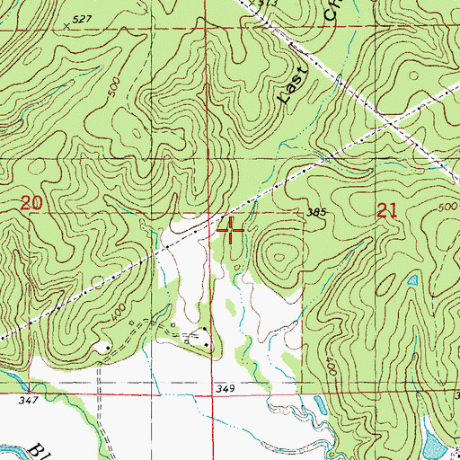 Topographic Map of Slayton School (historical), MO