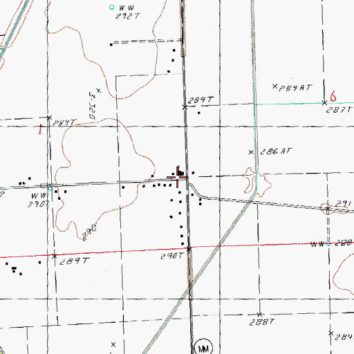 Topographic Map of Sunny Vale Church, MO