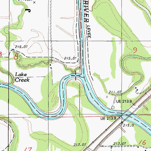 Topographic Map of Thompson River, MO