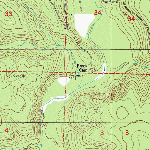 Topographic Map of Payne Hollow, AR
