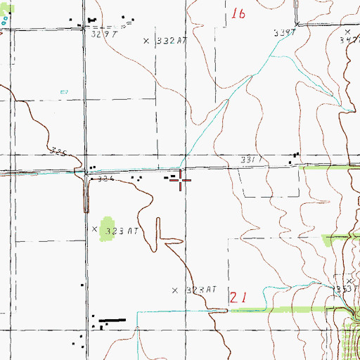 Topographic Map of Tompkins School (historical), MO