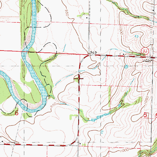 Topographic Map of White Lily School (historical), MO