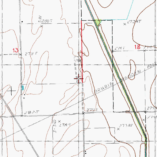 Topographic Map of Canaan Church (historical), MO