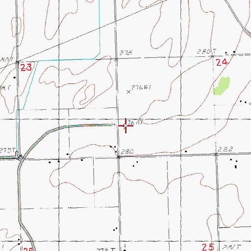 Topographic Map of Canaan Island, MO