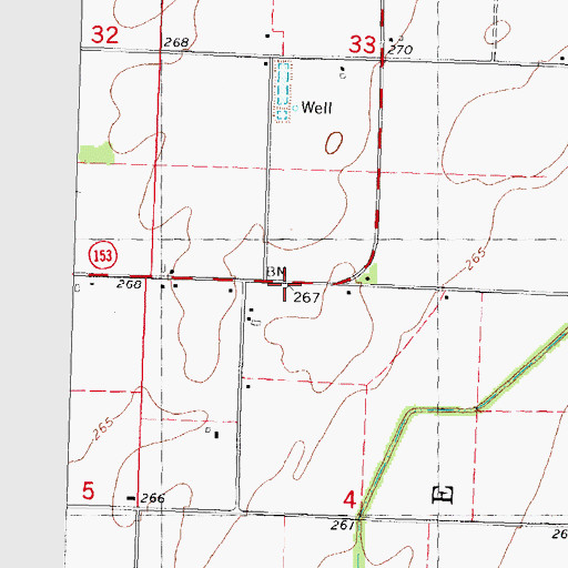 Topographic Map of Sumach, MO