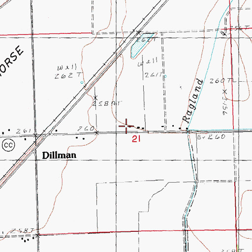 Topographic Map of Tatom Chapel School (historical), MO