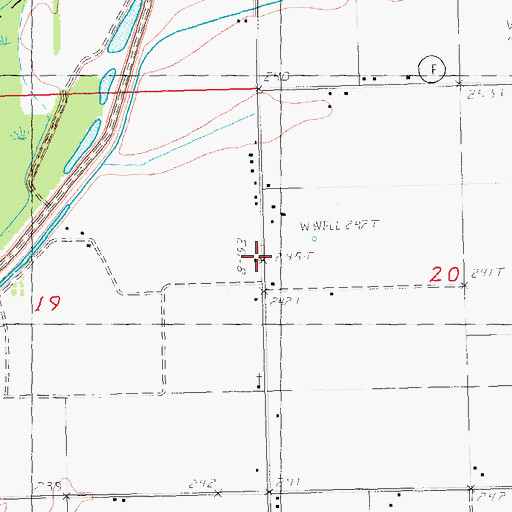 Topographic Map of Cockrum, MO