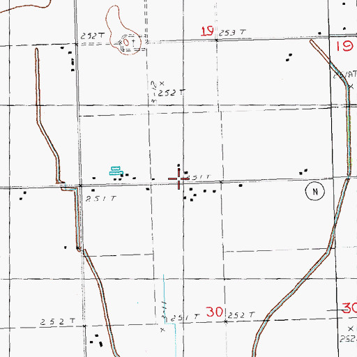 Topographic Map of Nesbit, MO