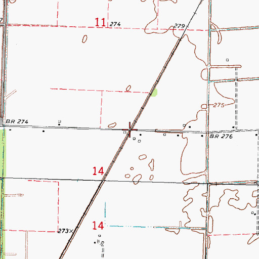 Topographic Map of Brent, MO