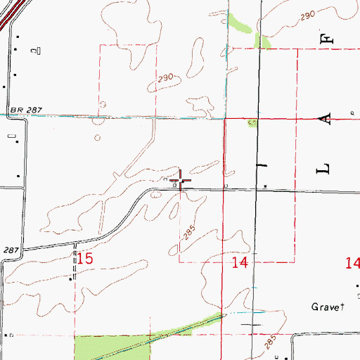 Topographic Map of Beech Grove Methodist Church (historical), MO