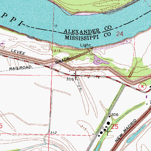Topographic Map of Greenfield, MO