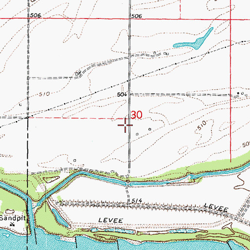 Topographic Map of Loutre Island School (historical), MO
