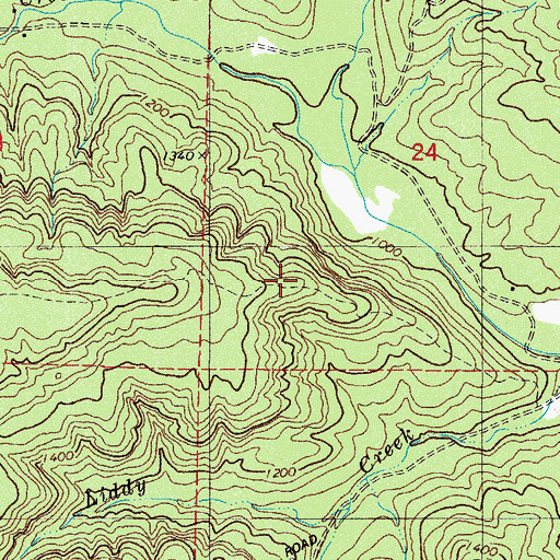 Topographic Map of Peggy Steep Trail, AR