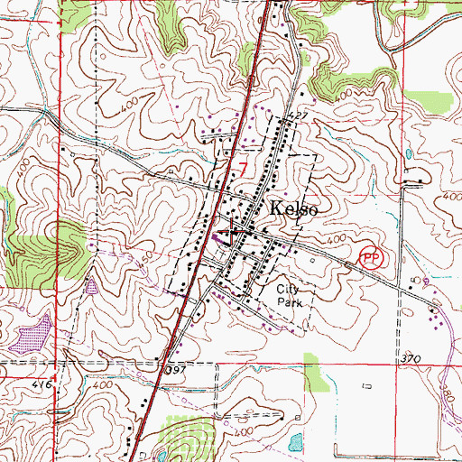 Topographic Map of Eisleben Church, MO