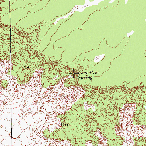 Topographic Map of Lone Pine Spring, AZ