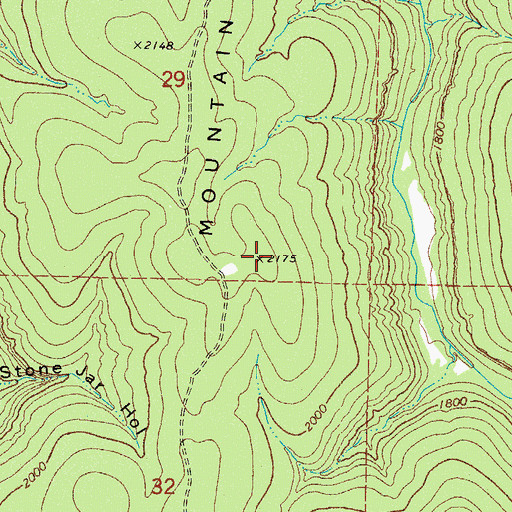 Topographic Map of Penitentiary Mountain, AR