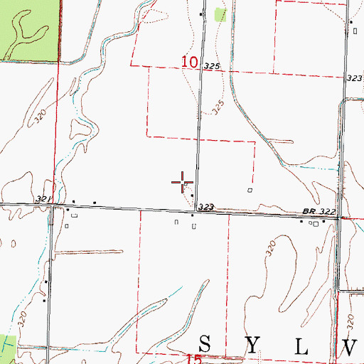 Topographic Map of Bleda School (historical), MO