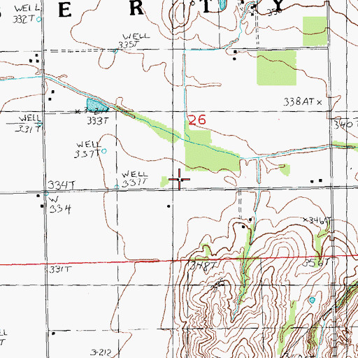 Topographic Map of White Oak School (historical), MO