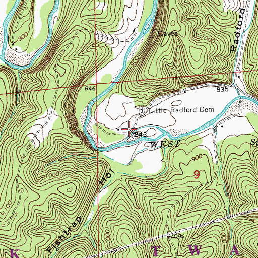 Topographic Map of Silver Lake, MO