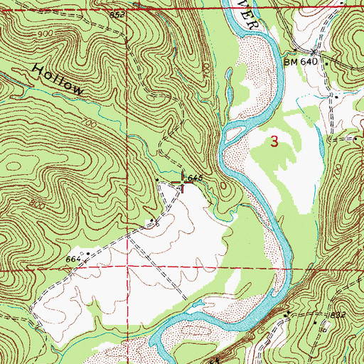 Topographic Map of Smithboro, MO