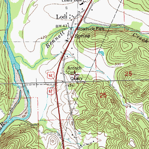 Topographic Map of Camp Number 26, MO