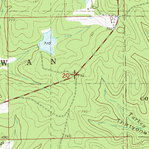 Topographic Map of Camp Number 31, MO