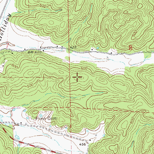 Topographic Map of Flynn Hill, MO