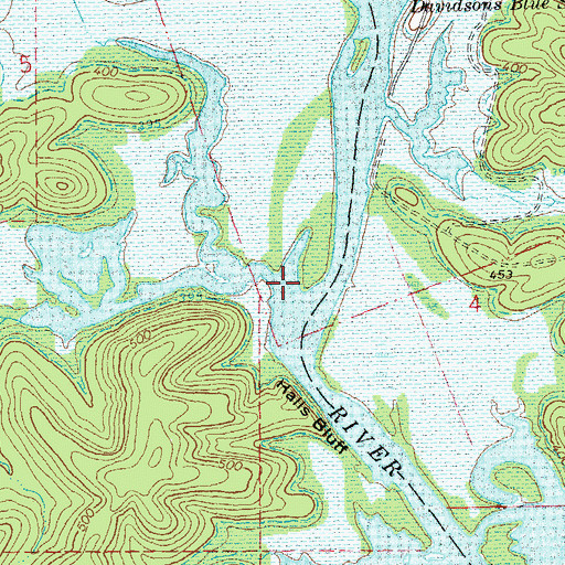 Topographic Map of Asher Creek, MO